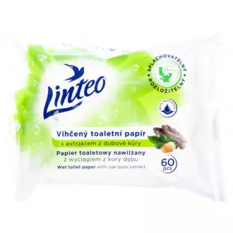 Toaletný papier Linteo Satin vlhčený 60ks dubová kôra
