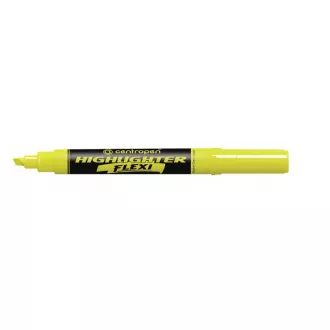 Zvýrazňovač Centropen 8542 Highlighter Flexi žltý klinový hrot 1-5mm