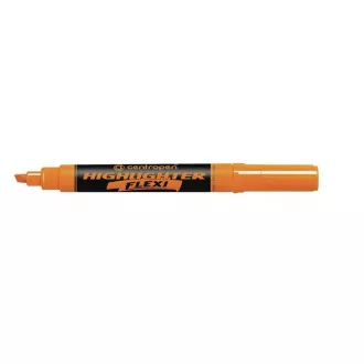 Zvýrazňovač Centropen 8542 Highlighter Flexi oranžový klinový hrot 1-5mm