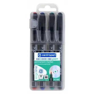 Popisovač Centropen 4606/4 CD/DVD/BD 4 farby valcový hrot 1mm