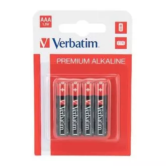 VERBATIM Alkalické batérie AAA, 4 PACK, LR3