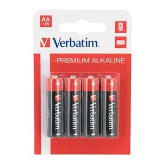 VERBATIM Alkalické batérie AA, 4 PACK, LR6