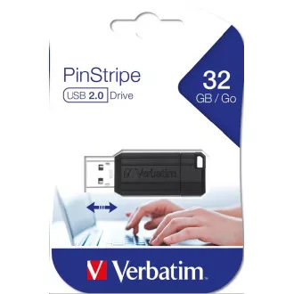 VERBATIM Flash Disk 32GB Store 'n' Go PinStripe, čierna
