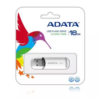 ADATA Flash Disk 16GB C906, USB 2.0 Classic, biela