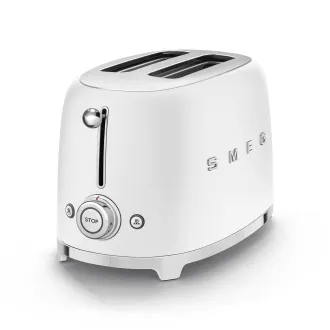 Smeg TSF01WHMEU sendvičovač / hriankovač, 2 toasty, 6 úrovní opekania, zásuvka na omrvinky, štýl. 50. rokov, matne biela