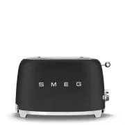 Smeg TSF01BLMEU sendvičovač / hriankovač, 2 toasty, 6 úrovní opekania, zásuvka na omrvinky, štýl. 50. rokov, matne čierna