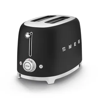 Smeg TSF01BLMEU sendvičovač / hriankovač, 2 toasty, 6 úrovní opekania, zásuvka na omrvinky, štýl. 50. rokov, matne čierna Smeg TSF01BLMEU sendvičovač / hriankovač, 2 toasty, 6 úrovní opekania, zásuvka na omrvinky, štýl. 50. rokov, matne čierna
