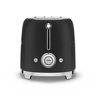 Smeg TSF01BLMEU sendvičovač / hriankovač, 2 toasty, 6 úrovní opekania, zásuvka na omrvinky, štýl. 50. rokov, matne čierna Smeg TSF01BLMEU sendvičovač / hriankovač, 2 toasty, 6 úrovní opekania, zásuvka na omrvinky, štýl. 50. rokov, matne čierna