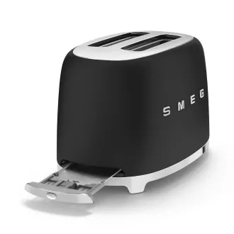 Smeg TSF01BLMEU sendvičovač / hriankovač, 2 toasty, 6 úrovní opekania, zásuvka na omrvinky, štýl. 50. rokov, matne čierna Smeg TSF01BLMEU sendvičovač / hriankovač, 2 toasty, 6 úrovní opekania, zásuvka na omrvinky, štýl. 50. rokov, matne čierna