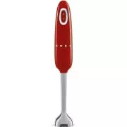 Smeg HBF11RDEU tyčový mixér, 700 W, 14850 RPM, turbo, 50's Style, protišmyková rukoväť, červený
