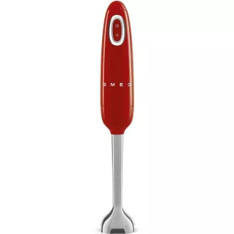 Smeg HBF11RDEU tyčový mixér, 700 W, 14850 RPM, turbo, 50's Style, protišmyková rukoväť, červený