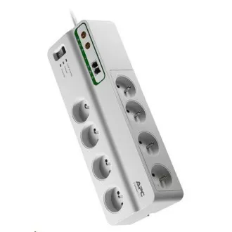 APC Performance SurgeArrest 8 outlets with Phone & Coax Protection 230V Francúzsko, 2.7m APC Performance SurgeArrest 8 outlets with Phone & Coax Protection 230V Francúzsko, 2.7m