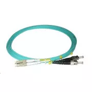 Duplexný patch kábel MM 50/125, OM3, LC-ST, LS0H, 1m