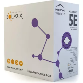 Inštalačný kábel Solarix UTP, Cat5E, drôt, LSOH, box 305m SXKD-5E-UTP-LSOH Inštalačný kábel Solarix UTP, Cat5E, drôt, LSOH, box 305m SXKD-5E-UTP-LSOH
