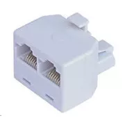 Rozdvojka RJ45, 1x8p8c/2x8p8c - telefónne
