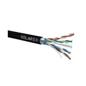 Inštalačný kábel Solarix vonkajší FTP, Cat6, drôt, PE, cievka 500m SXKD-6-FTP-PE