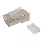 Solarix Konektor RJ45 CAT6 STP 8p8c tienený skladaný na lícne / 100 ks KRJ45/6SH