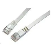 Solarix Patch kábel plochý CAT6 UTP LSOH 10m sivý non-snag-proof C6-111GY-10MB