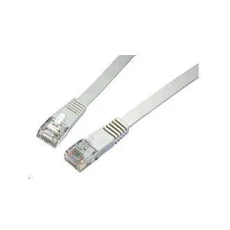Solarix Patch kábel plochý CAT6 UTP LSOH 10m sivý non-snag-proof C6-111GY-10MB