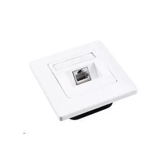 Solarix Zásuvka CAT6 STP 1 x RJ45 pod omietku biela SX9-1-6-STP-WH