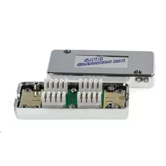 Spojovací box STP Cat6 narážacia, strieborná Spojovací box STP Cat6 narážacia, strieborná