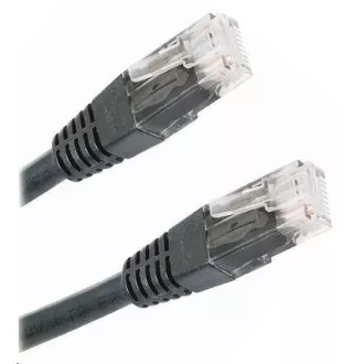 XtendLan patch kábel Cat6, UTP - 0, 25m, čierny (predaj po 10 ks)