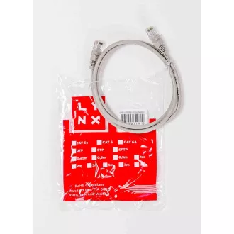 LYNX patch kábel Cat5E, UTP - 1, 5m, sivý