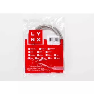 LYNX patch kábel Cat5E, FTP - 3m, sivý