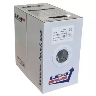 UTP kábel LEXI-Net Cat5E, drôt, PVC, biely, 305m, box