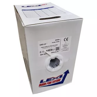 UTP kábel LEXI-Net Cat5E, drôt, PVC, biely, 305m, box