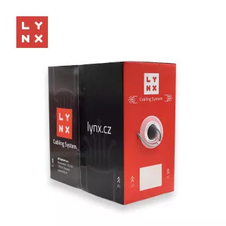 LYNX UTP kábel Cat5e, LSOH, celomedený, vnútorný, šedý, box 305m