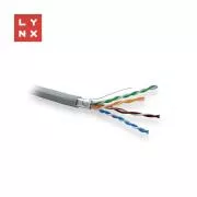 LYNX FTP kábel Cat5e, PVC, 0, 5mm, celomedený, vnútorný, šedý, box 305m