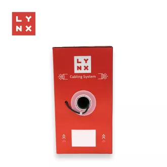 LYNX UTP kábel, Cat6, PE (Fca), celomedený, vonkajší, čierny, box 305m