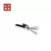 LYNX FTP kábel Cat6, PE (Fca), celomedený, vonkajší, čierny, cievka 305m