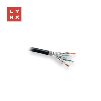 LYNX SFTP kábel, Cat6a, PE, celomedený, vonkajší, čierny, cievka 500m LYNX SFTP kábel, Cat6a, PE, celomedený, vonkajší, čierny, cievka 500m
