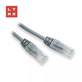 LYNX UTP patch kábel Cat5e, PVC, CCA, 3m, sivý