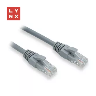 LYNX UTP patch kábel Cat6, PVC, 10m, sivý