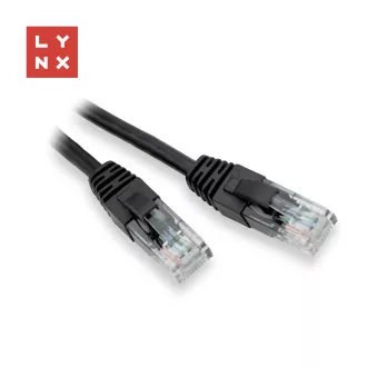 LYNX UTP patch kábel Cat5e, PVC, CCA, 7m, čierny