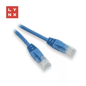 LYNX UTP patch kábel Cat5e, PVC, CCA, 0, 1m, modrý (balenie obsahuje 10ks)