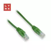 LYNX UTP patch kábel Cat5e, PVC, CCA, 0, 1m, zelený (balenie obsahuje 10ks)