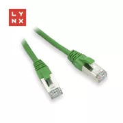 LYNX FTP patch kábel Cat5e PVC, CCA, 0, 1m, zelený (balenie obsahuje 10ks)