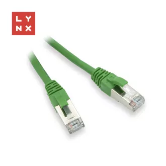 LYNX FTP patch kábel Cat5e PVC, CCA, 2m, zelený