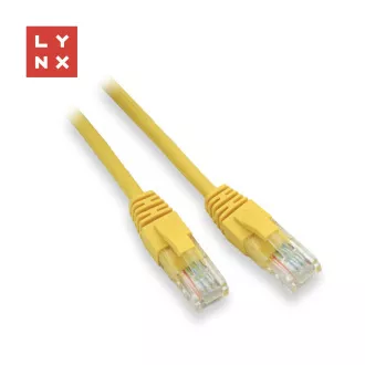 LYNX UTP patch kábel Cat5e, PVC, CCA, 10m, žltý LYNX UTP patch kábel Cat5e, PVC, CCA, 10m, žltý