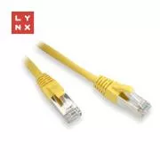 LYNX FTP patch kábel Cat5e PVC, CCA, 0, 1m, žltý (balenie obsahuje 10ks)