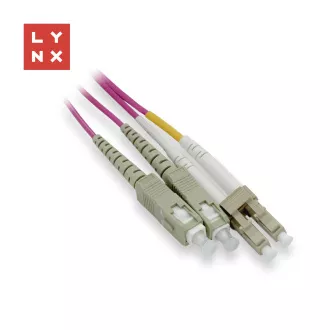 LYNX duplexný patch kábel MM, OM4, LC/SC, 50/125µm, 2m