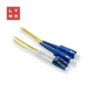 LYNX duplexný patch kábel SM, OS2, LC/SC, 9/125µm, 1m