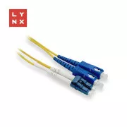 LYNX duplexný patch kábel SM, OS2, LC/SC, 9/125µm, 2m