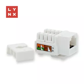 LYNX keystone UTP Cat5e, 90 stp., biely
