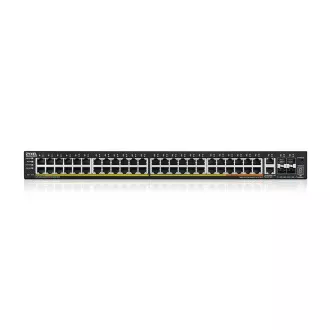 Zyxel XGS2220-54HP, L3 Access Switch, 600W PoE, 40xPoE+/10xPoE++, 48x1G RJ45 2x10mG RJ45, 4x10G SFP+ Uplink, incl.