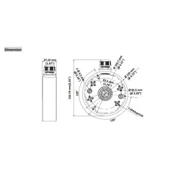 HIKVISION DS-1280ZJ-DM46, pätica pre kameru HIKVISION DS-1280ZJ-DM46, pätica pre kameru